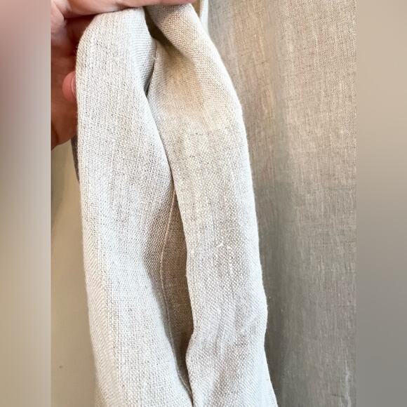 Only Child Fern Trench in Linen oatmeal neutral natural linen coat spring summer - Picture 7 of 14